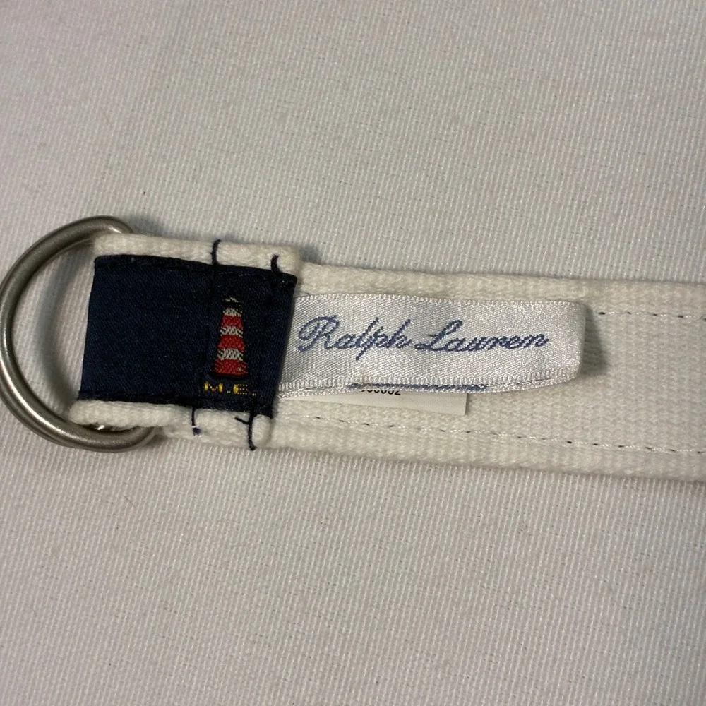 Ralph Lauren Nautical D-Ring Belt Boys 24M Navy Blue Beach Fisherman